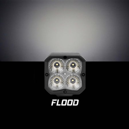 Xk Glow C3 Cube flood Pattern Rgb Pod Lights with Controller - 2 Piece XKGXK065001-FL-KIT